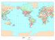 Political World Map Wall Mural