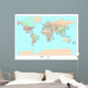 Political World Map Wall Mural
