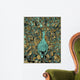 Gold Teal Peacock Wall Decal
