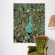 Gold Teal Peacock Wall Decal