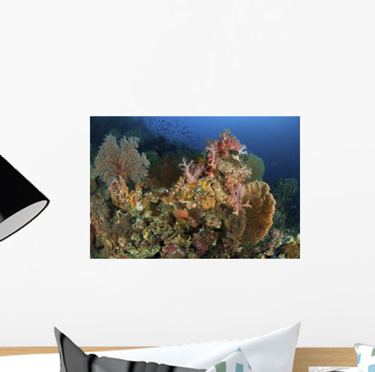 Reef Scene with Gorgonian Wall Decal Design 2