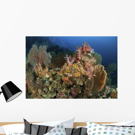 Reef Scene with Gorgonian Wall Decal Design 2