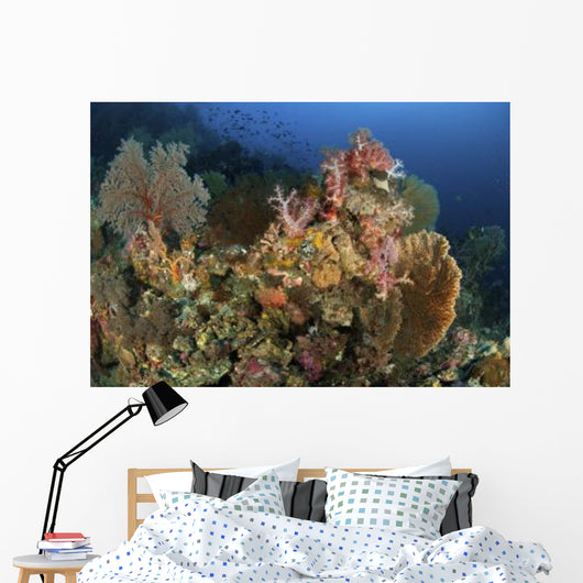 Reef Scene with Gorgonian Wall Decal Design 2
