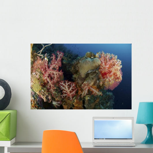 Reef Scene with Gorgonian Wall Decal Design 1