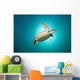 Green Turtle Swimming with Wall Decal