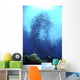 Divers Photographing School Trevally Wall Decal Design 2