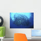 Divers Photographing School Trevally Wall Decal Design 1