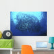Divers Photographing School Trevally Wall Decal Design 1