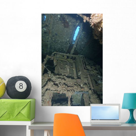 Machinery inside Seven Skies Wall Decal