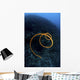 Spiraling Orange Sea Whip Wall Decal