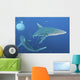 Oceanic Blacktip Sharks Fighting Close-up Wall Decal