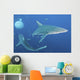 Oceanic Blacktip Sharks Fighting Close-up Wall Decal
