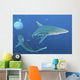Oceanic Blacktip Sharks Fighting Close-up Wall Decal