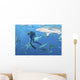 Oceanic Blacktip Sharks Waiting Horizontal Wall Decal