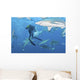 Oceanic Blacktip Sharks Waiting Horizontal Wall Decal