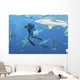 Oceanic Blacktip Sharks Waiting Horizontal Wall Decal