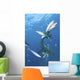 Oceanic Blacktip Sharks Vertical Wall Decal
