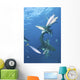 Oceanic Blacktip Sharks Vertical Wall Decal