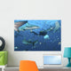 Oceanic Blacktip Sharks Waiting Wall Decal