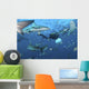 Oceanic Blacktip Sharks Waiting Wall Decal