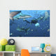 Oceanic Blacktip Sharks Waiting Wall Decal