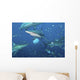 Oceanic Blacktip Sharks Fighting Wall Decal