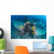 Airplane Wreck Sitting atop Wall Decal