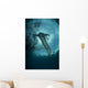 Whale Shark Swimming up Light Rays Wall Decal