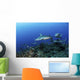 Caribbean Reef Sharks Swimming Horizontal Wall Decal