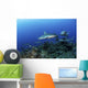 Caribbean Reef Sharks Swimming Horizontal Wall Decal