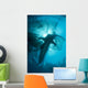 Whale Shark Swimming up Vertical Wall Decal
