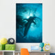 Whale Shark Swimming up Vertical Wall Decal