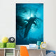Whale Shark Swimming up Vertical Wall Decal