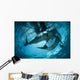Pair Whale Sharks Swimming Light Wall Decal