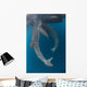 Pair Whale Sharks Swimming Vertical Wall Decal