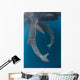 Pair Whale Sharks Swimming Vertical Wall Decal