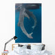 Pair Whale Sharks Swimming Vertical Wall Decal