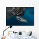Whale Shark Sucking Fishing Horizontal Wall Decal