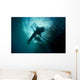 Whale Shark Swimming up Horizontal Wall Decal