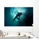 Whale Shark Swimming up Horizontal Wall Decal