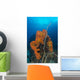 Curly Bright Orange Sponge Wall Decal