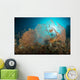 Pair Orange Gorgonian Sea Wall Decal