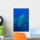 Large Napoleon Wrasse Blue Vertical Wall Decal