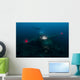 Diver Exploring Wreck Japanese Horizontal Wall Decal