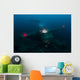 Diver Exploring Wreck Japanese Horizontal Wall Decal