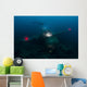 Diver Exploring Wreck Japanese Horizontal Wall Decal