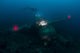 Diver Exploring Wreck Japanese Horizontal Wall Decal