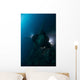 Diver Exploring Wreck Japanese Vertical Wall Decal