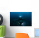 Diver Exploring Wreck Japanese Wall Decal