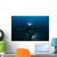 Diver Exploring Wreck Japanese Wall Decal